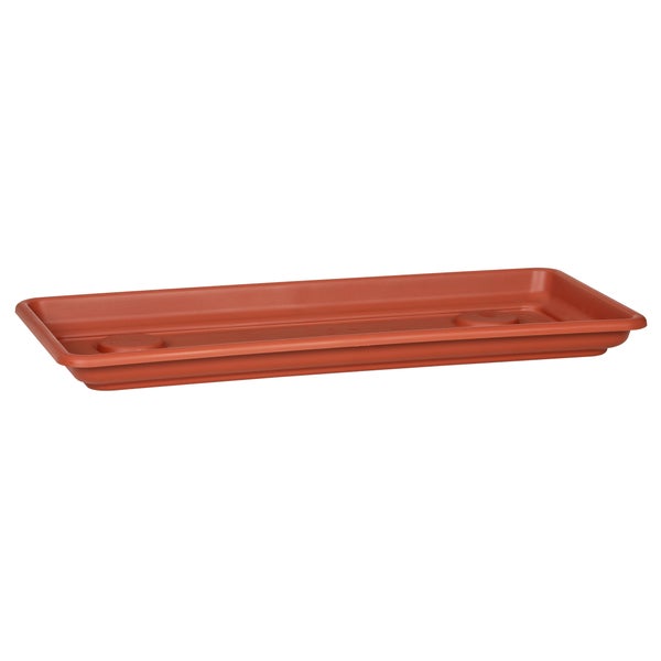 Scheurich Lara 80, Untersetzer, rechteckig, aus Kunststoff, Farbe: Terracotta, 75 cm Breite, 34 cm Tiefe, 6 cm hoch