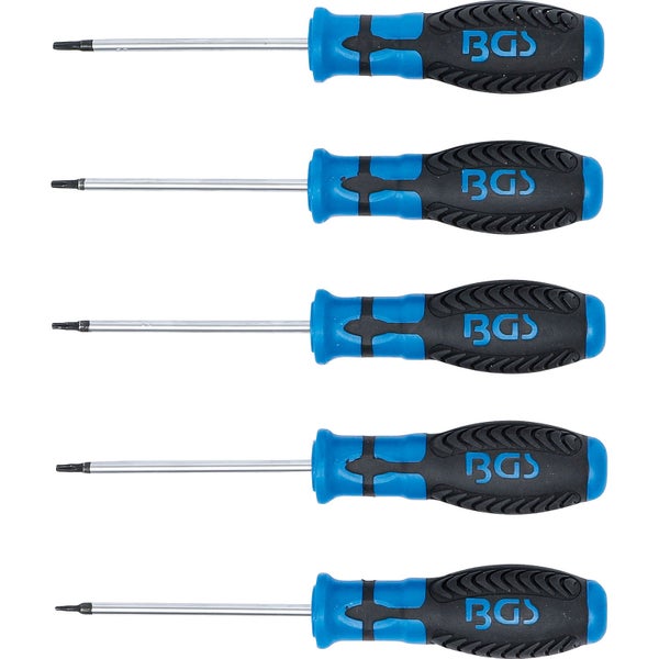 BGS Schraubendreher-Satz T-Profil (für Torx) mit Bohrung T6 - T10 5tlg. - 6826
