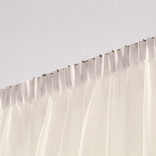 GARDINE Voile mit Kräuselband und Bleiband, ecru, 300x245 cm
