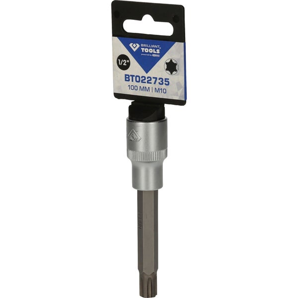 Brilliant Tools Steckschlüssel-Einsatz mit Innen-TORX Profil M10, 100 mm
