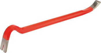 Nageleisen aus Stahl in Rot mit gebogener Klaue und flachem Ende.