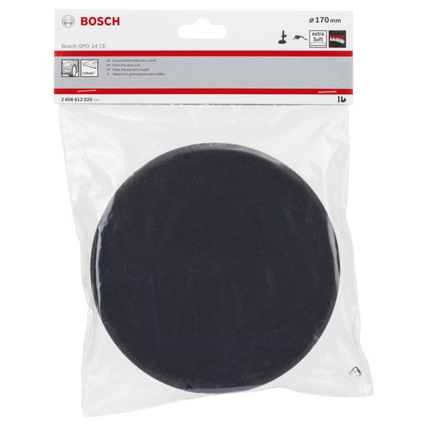 Bosch Schaumstoffscheibe extraweich (schwarz), Durchmesser 170 mm - 2608612025