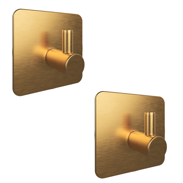 EAVY Handtuchhaken Edelstahl Gold Selbstklebend 2er Pack