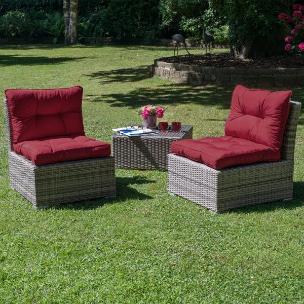 Beautissu Xluna Loungekissen Sitz 40x40x10cm Rot