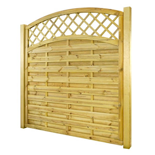 Holzzaun mit Lattenrost