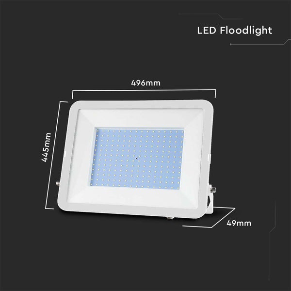 V-TAC VT-44300-W - LED-Scheinwerfer - Samsung - IP65 - Weißes Gehäuse - 300 Watt - 26390 Lumen -