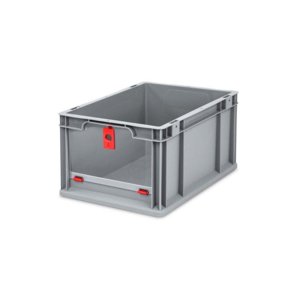 PROREGAL SparSet 5x Eurobox NextGen Insight Cover HxBxT 22 x 30 x 40 20 Liter Hoch/Rot Eurobehälter Transportbox