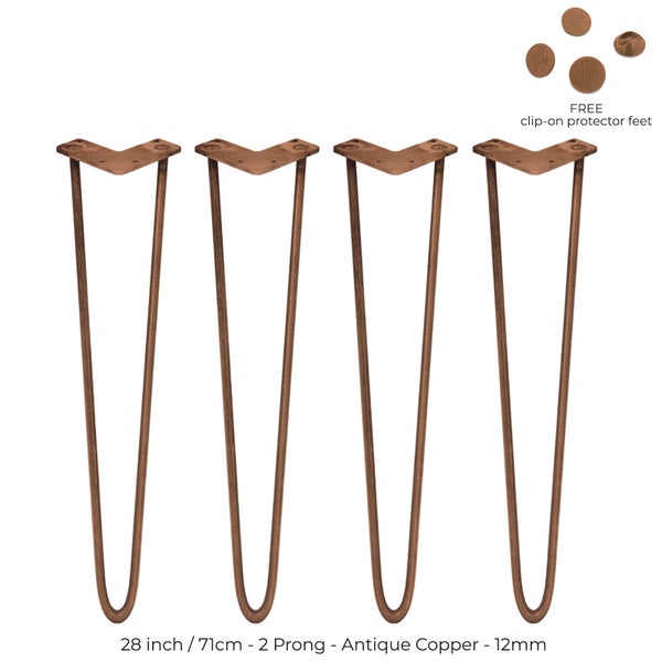 4 x Hairpin Tischbeine 71cm 2 Streben