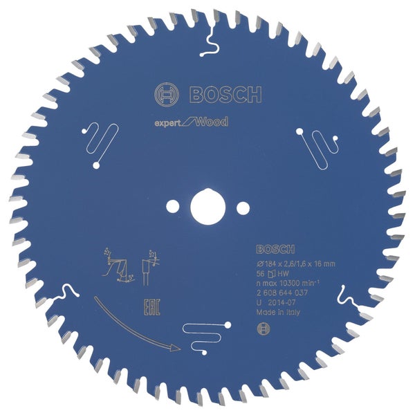 Bosch Kreissägeblatt Expert for Wood für Handkreissägen 184 x 16 x 2,6 mm 56 - 2608644037