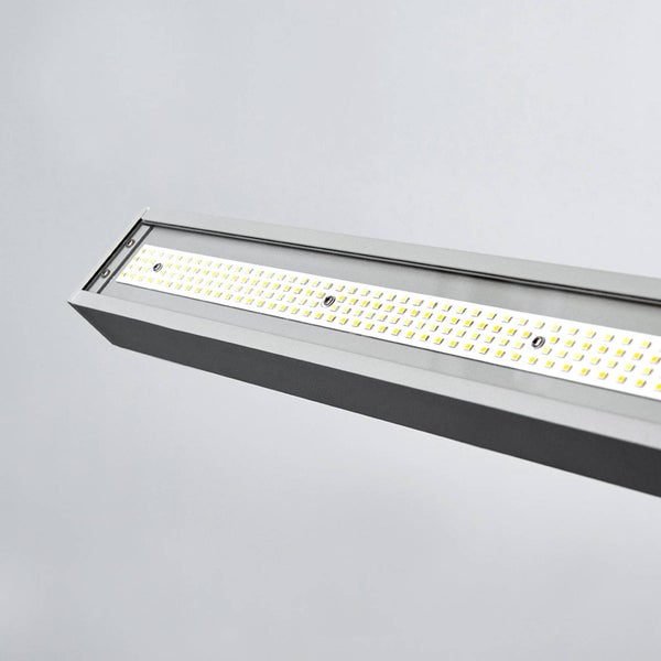Arcchio LED Bürostehleuchten Jolinda ( Touchdimmer) dimmbar mit Bewegungsmelder (Modern) in Alu aus Aluminium (1 flammig, ) - Bürolampe Arbeitsplatzlampe Standleuchte Stehlampe Deckenfluter