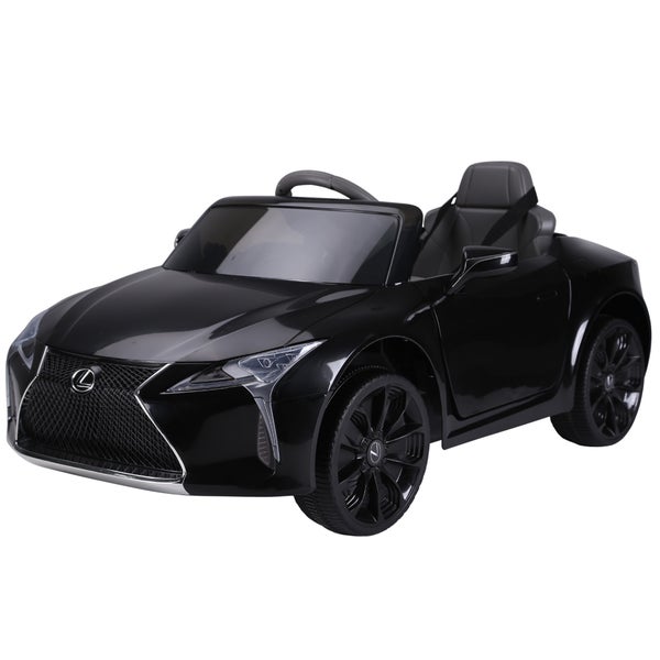 HOMCOM Kinderauto, Aufsitz-Lexus, LC500, für 3-6 Jahre, mit  2,4G Fernsteuerung, MP3/USB, 106 x 43 x 44 cm, Kunststoff, Metall, Schwarz