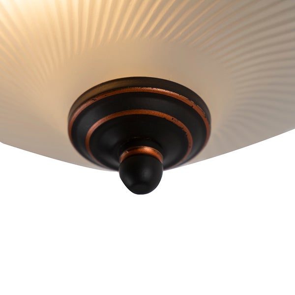 Deckenleuchte mit Lampenschirm aus Glas