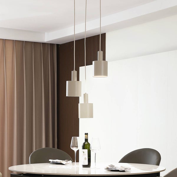 Lindby Pendelleuchte Ovelia (Modern) in Creme aus Metall (3 flammig, E27) - Deckenlampe Esstischlampe Hängelampe Hängeleuchte Küchenleuchte