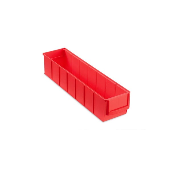 PROREGAL Rote Industriebox 400 S HxBxT 8,1 x 9,1 x 40 cm 2,2 Liter Sichtlagerkasten Sortimentskasten Sortimentsbox Kleinteilebox