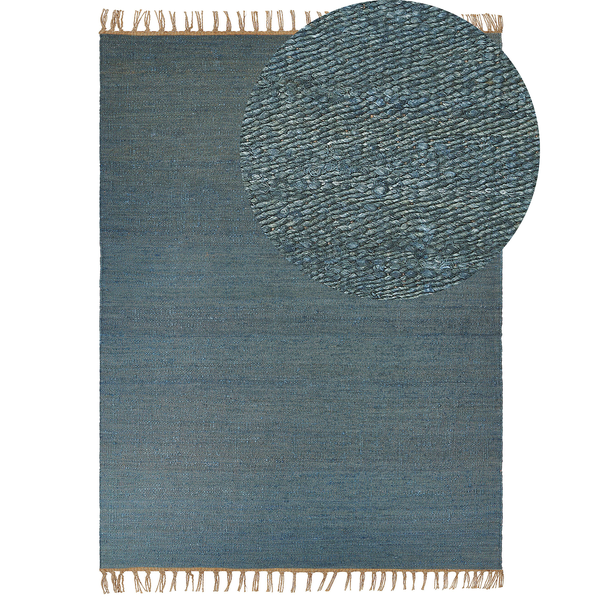 Teppich LUNIA Türkis 160 x 230 cm Jute