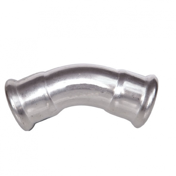 Edelstahl Press-Fitting Bogen 45 Grad für Rohrleitungssysteme.
