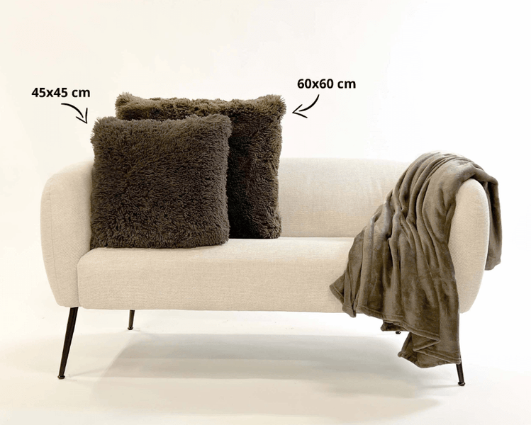 Fluffy Dekokissen - Fluffy 60x60 cm, Braun