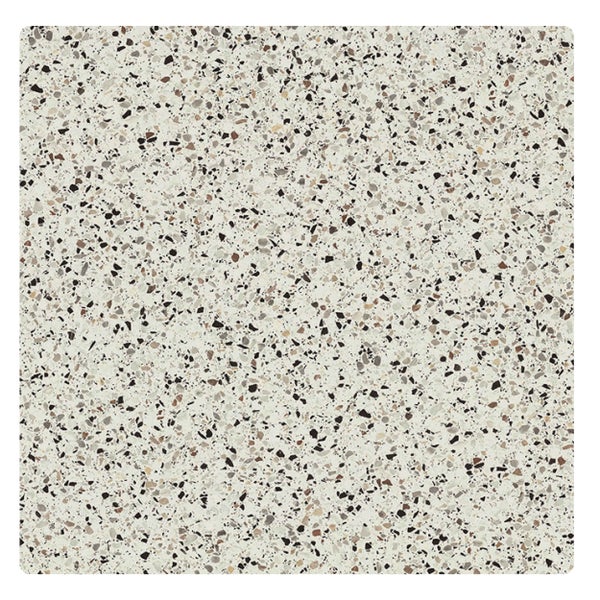 Terrazzo-Fliese mit feiner mineralischer Körnung.