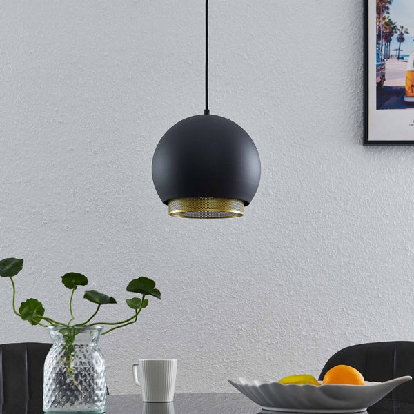 Lucande Pendelleuchte Sivaniel (Design, Modern) in Schwarz aus Metall (1 flammig E27) - Design-Hängeleuchte Esstischlampe Hängelampe Hängeleuchte Wohnzimmerleuchte