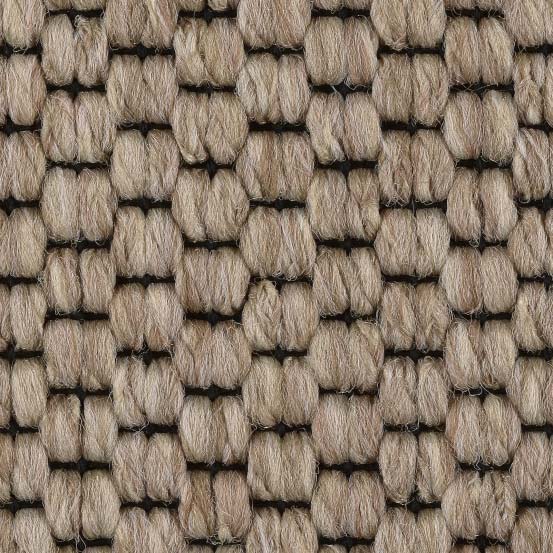 Sisal Teppichboden braun mit natürlicher Struktur und Vliesrücken 400 cm Breite (Meterware)