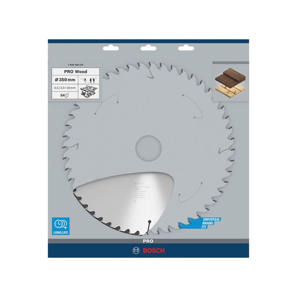 Bosch PRO Wood Kreissägeblatt 350 x 3,5 x 30 mm - 2608640674