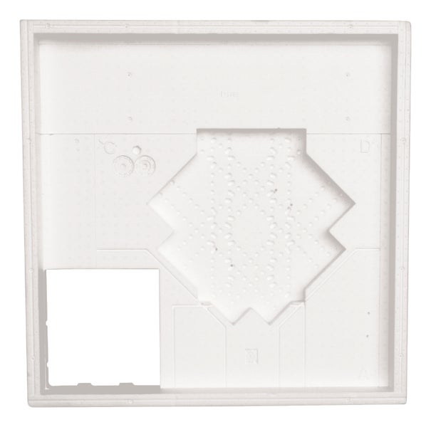 Calmwaters® Duschwannenträger 90x90 cm Modern Select, Passend für Quadrat-Duschwanne 90 x 90 x 2,5 cm, Styropor-Wannenträger, Schall- und wärmedämmend, Direkt verfliesbar, Weiß, 03AX3022