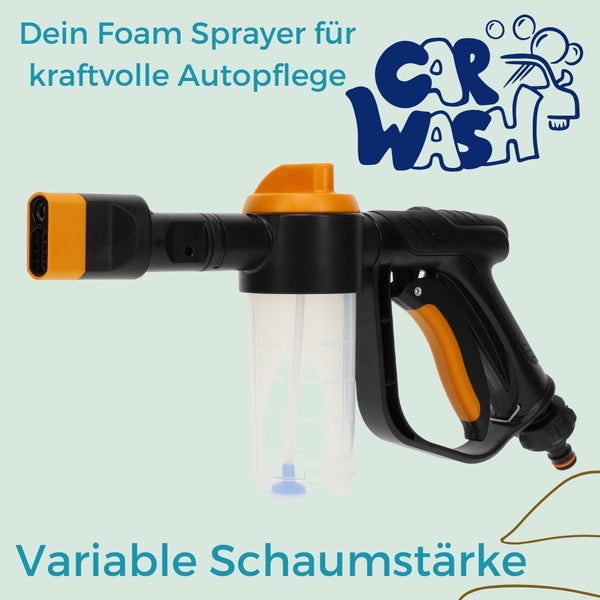 Schaumsprüher zur Autopflege mit variabler Schaumstärke