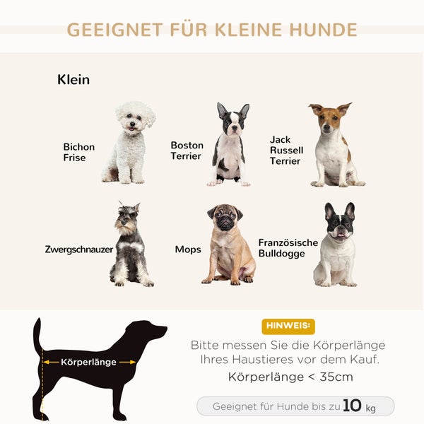 PawHut Haustiersofa mit Matte, Hundebett, Hundematte, Hundesofa mit Lagerraum, Naturholz+Plüsch, Hellgrau, 76 x 45 x 43 cm