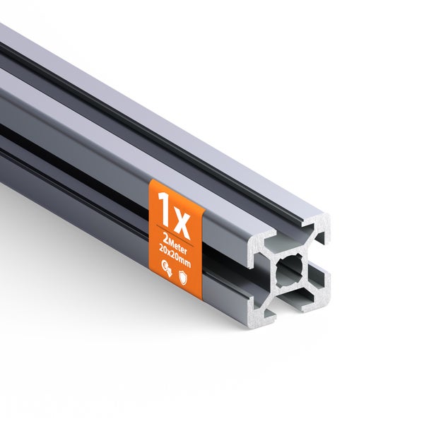 Aluminiumprofil, 2 Meter Länge, 20x20 Millimeter