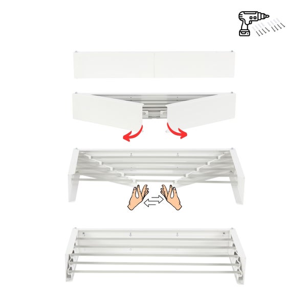 Illustration eines Schuhkippers mit Montageanleitung