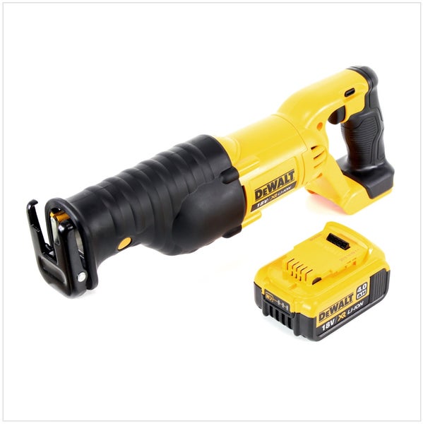 DeWALT Akku-Säbelsäge 18 Volt mit 4,0 Amperestunden XR Lithium-Ionen-Akku.