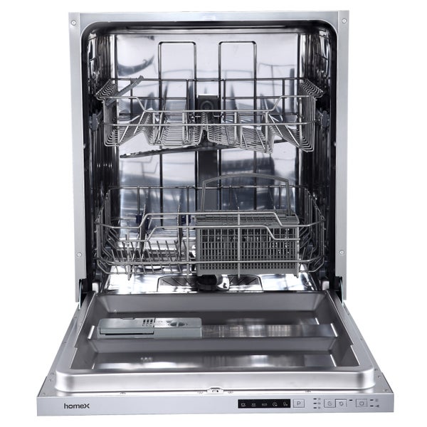 homeX Geschirrspüler vollintegriert Einbauspülmaschine 60 cm 14 Gedecke 5 Programme Aquastop GSEV6014AE