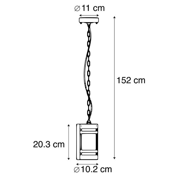 Moderne Outdoor Hängelampe schwarz IP44 - Gleam