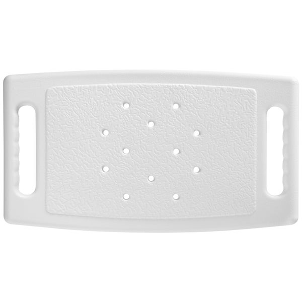 Weißer Badewannen-Einhängesitz mit Griffen für mehr Komfort und Sicherheit in der Badewanne.