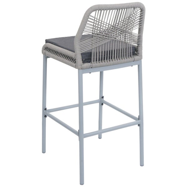 Barhocker mit Rückenlehne und Sitzkissen