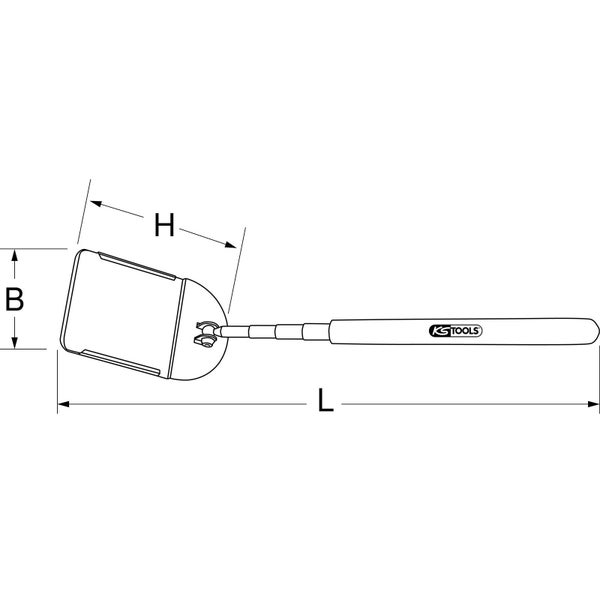 KS TOOLS Flexibler Inspektions-Spiegel mit Beleuchtung - 550.1136