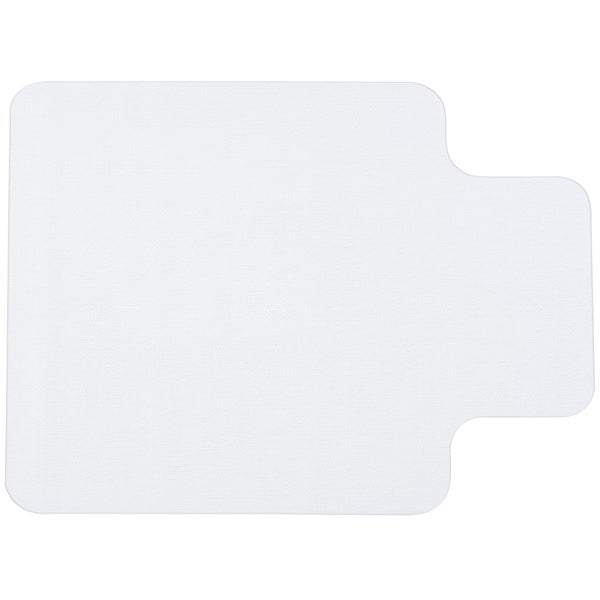 Bodenschutzmatte mit Lippe für Hartböden und abgerundeten Ecken.