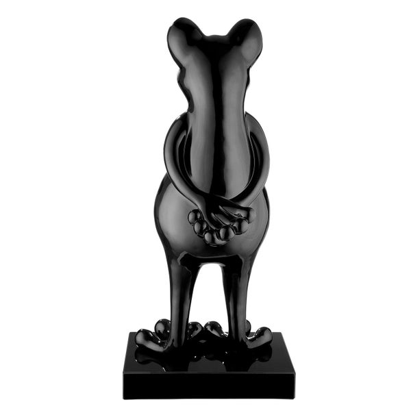 Skulptur GILDE Dekoration Höhe 68cm Breite 30cm schwarz Kunstharz