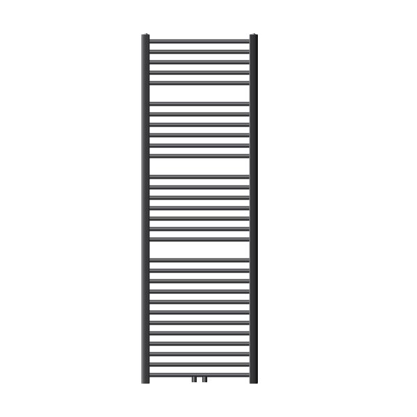 ECD Germany Badheizkörper 600 x 1800 mm - Anthrazit - gebogen mit Mittelanschluss - Heizkörper Handtuchwärmer Handtuchtrockner Handtuchheizkörper Handtuchheizung Heizung