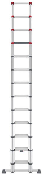 Ausgezogene Teleskopleiter aus Aluminium