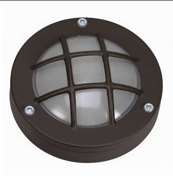 Runde Außenleuchte mit Gitter