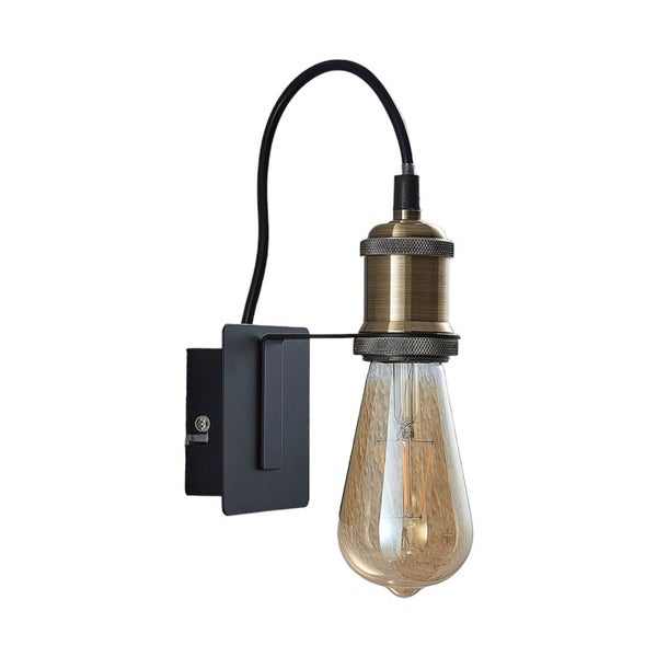 Lindby Wandleuchte, Wandlampe Innen Aurella (Retro Vintage Antik) in Bronze aus Metall (1 flammig E27) - Wandstrahler Wandbeleuchtung Schlafzimmer / Wohnzimmer Wohnzimmerleuchte