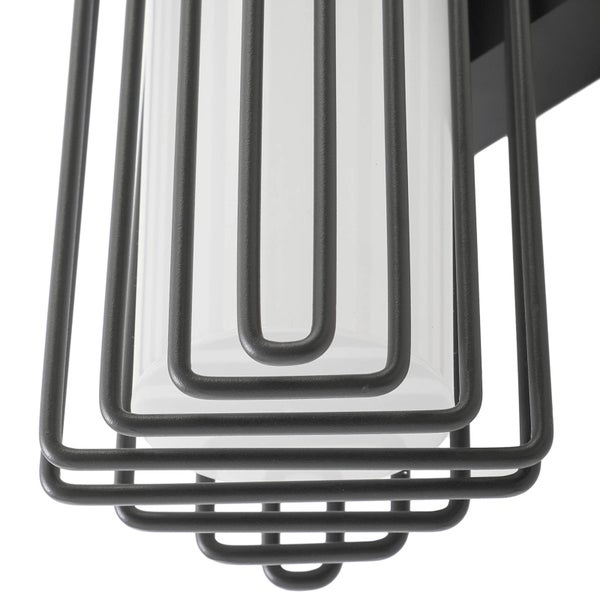 Lucande Wandleuchte außen Chandan (spritzwassergeschützt (Modern) in Schwarz aus Aluminium (2 flammig, E27) - Außenwandleuchten Wandlampe Led Außenlampe Outdoor für Außenwand/Hauswand