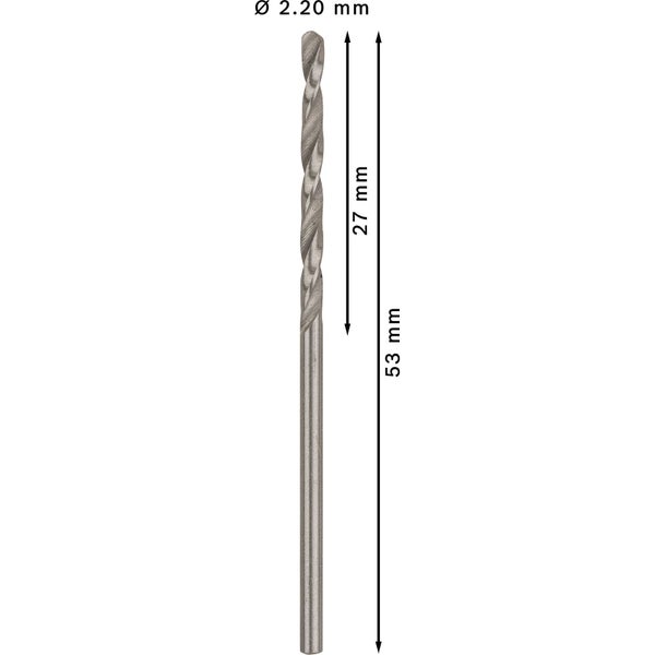 Bosch Pro Metal HSS-G Metallbohrer Set, 10 Stück, 2,2 mm Durchmesser
