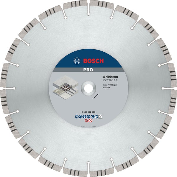 Bosch PRO Concrete Diamanttrennscheibe 400 x 20/25,4 mm - 2608602659