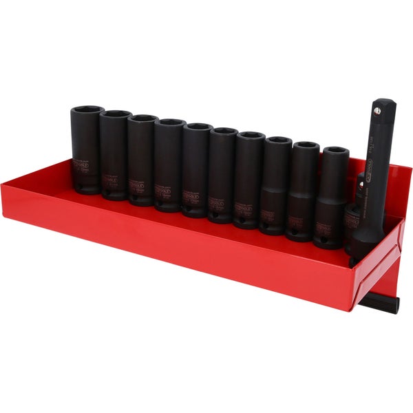 KS TOOLS 1/2 Sechskant-Kraft-Stecknuss-Satz lang 13tlg. - 515.0612