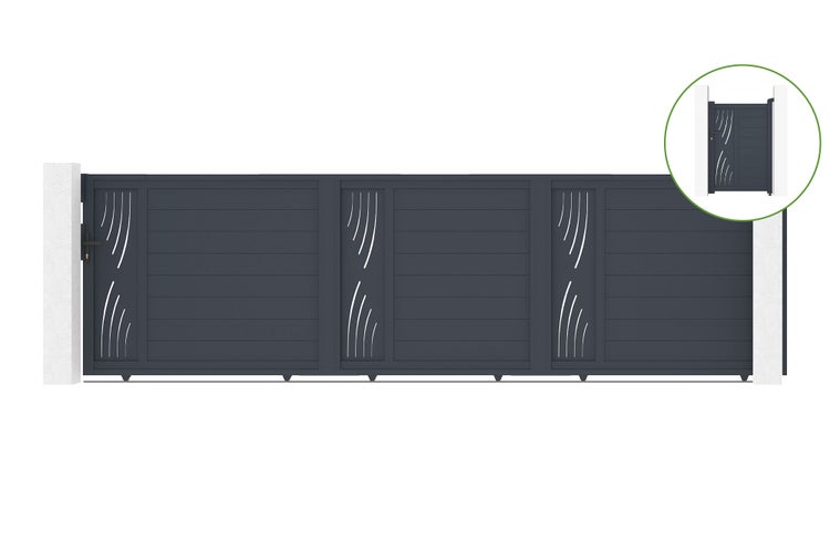 Gartentür aus Aluminium mit modernem Design