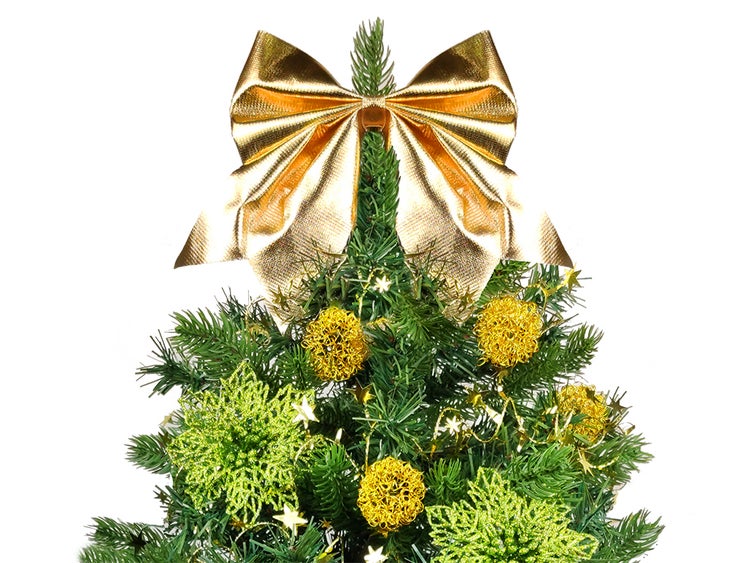 LAALU Geschmückter künstlicher Weihnachtsbaum MAGICAL EVENING 60 cm mit LED-BELEUCHTUNG IM TOPF