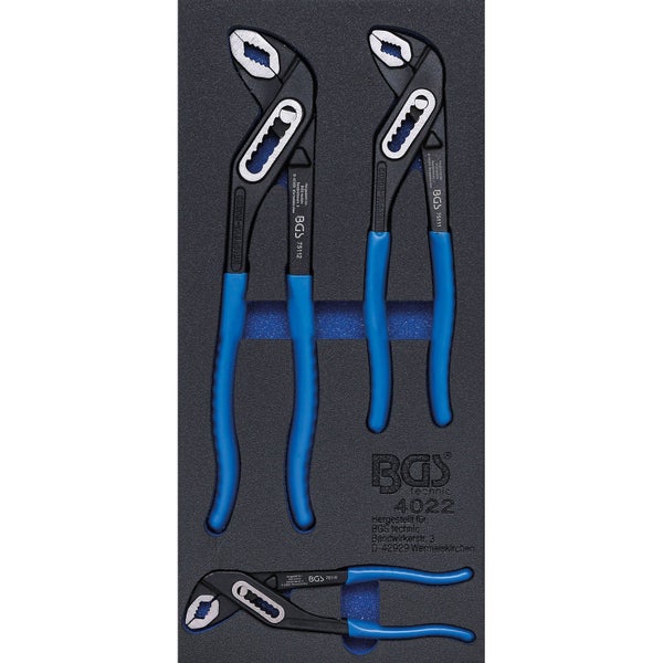 BGS Technic Kupplungsdruckplatten-Haltewerkzeug-Set in geöffnetem blauem Koffer