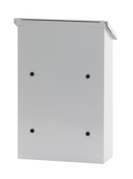 PROREGAL Wandbriefkasten Toledon Mit Schrägdach & Zylinderschloß HxBxT 40 x 27 x 12 cm Einwurföffnung 25 x 4 cm Weiß